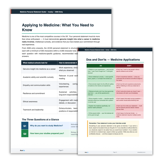 Medicine Personal Statement Guide (FREE)