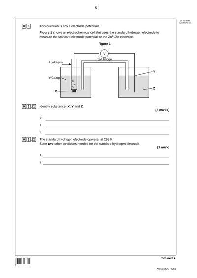 A-level AQA Chemistry Mock Paper 1 (2026/27) preview page 3