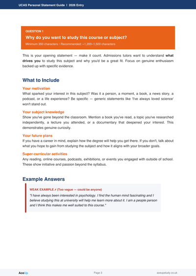 UCAS Personal Statement Guide (FREE) preview page 3