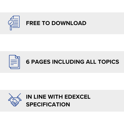 A level Maths Edexcel Revision Checklist (FREE)