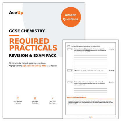 AQA GCSE Chemistry Required Practicals Revision & Exam Pack