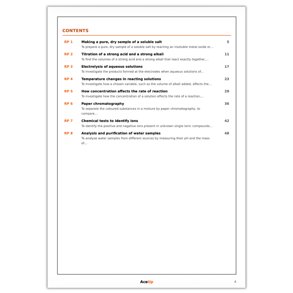 AQA GCSE Chemistry Required Practicals Revision & Exam Pack