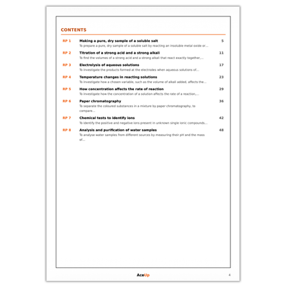 AQA GCSE Chemistry Required Practicals Revision & Exam Pack
