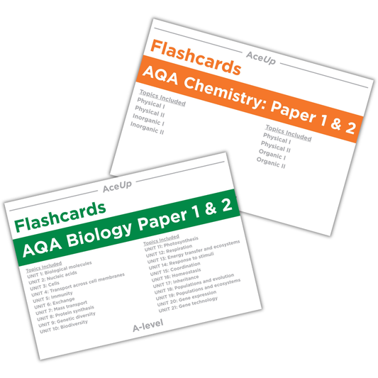 A-level Biology & Chemistry Flashcards (BUNDLE)