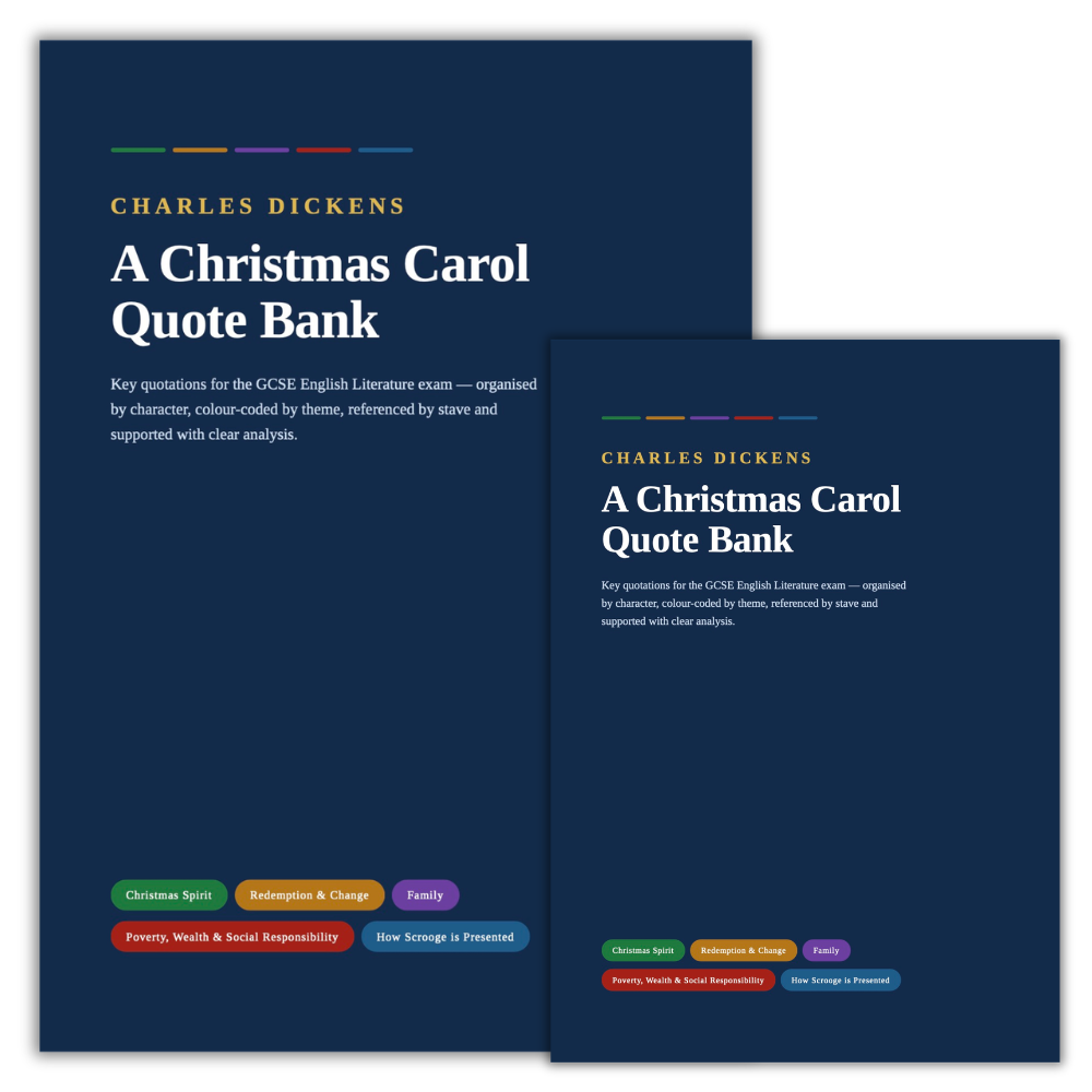 GCSE English A Christmas Carol Quote Bank