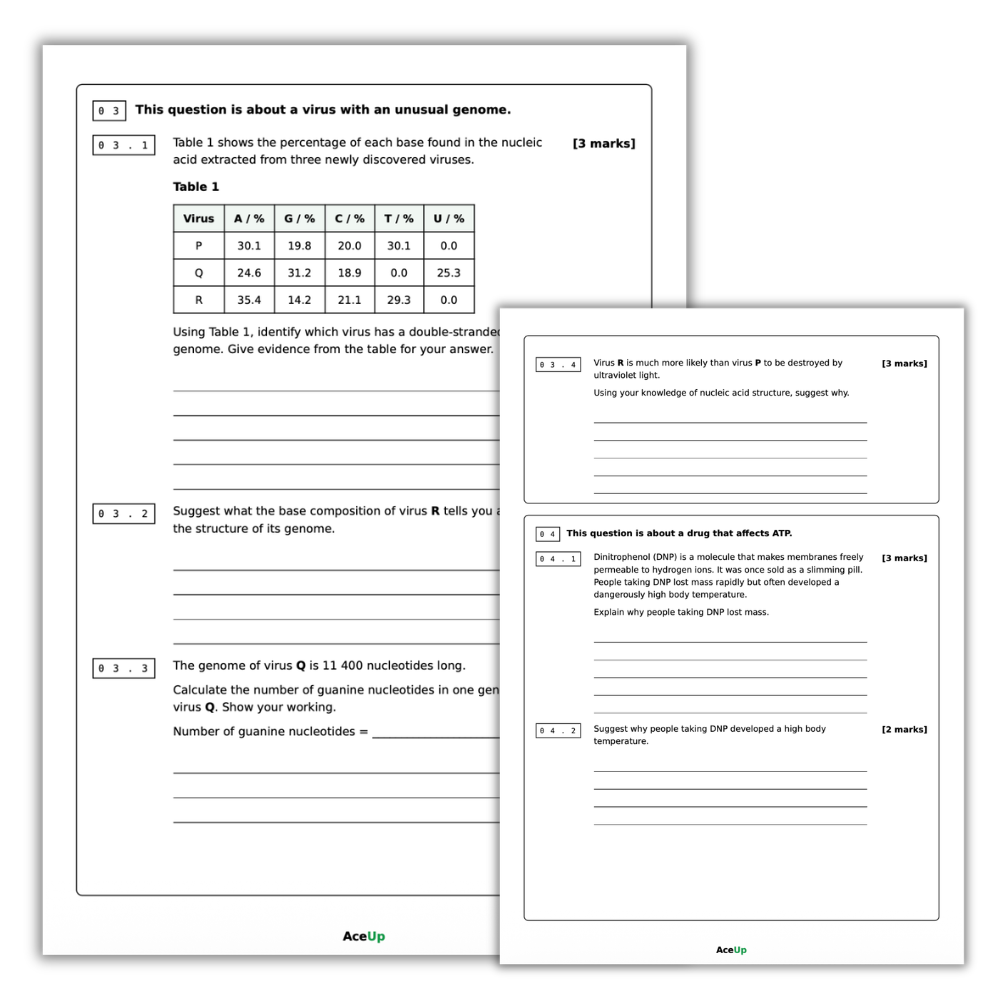 AQA A-level Biology Application Exam Pack