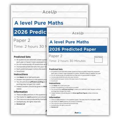 A-Level Edexcel Pure Maths Predicted Paper 2