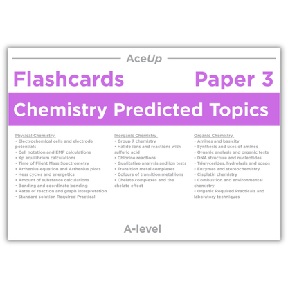 AQA Chemistry Predicted Topics Flashcards (PAPER 3)