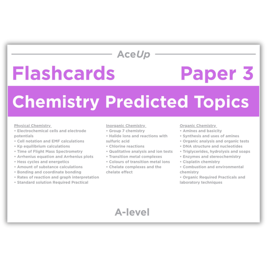 AQA Chemistry Predicted Topics Flashcards (PAPER 3)