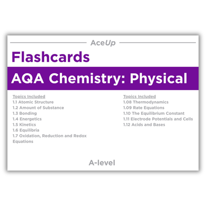 AQA A-level Chemistry Flashcards (Physical)
