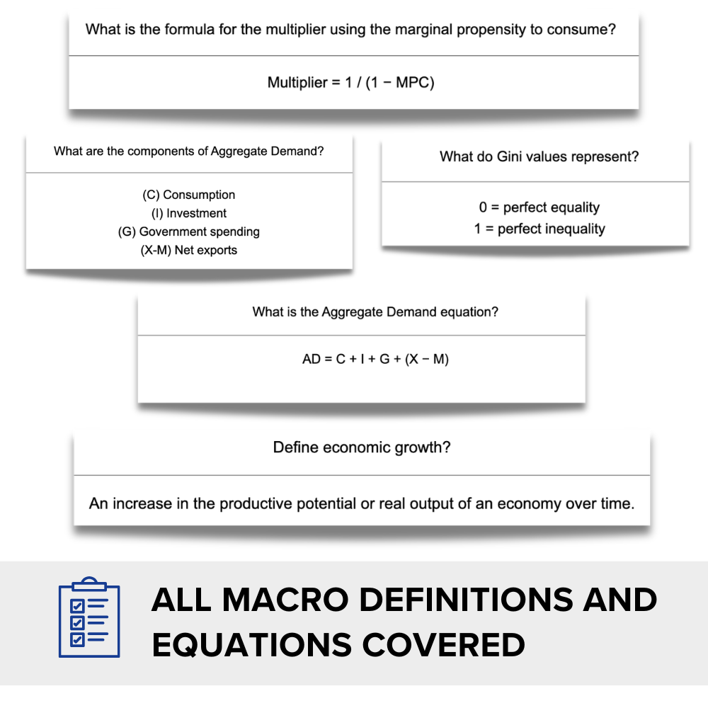 Edexcel A-Level Economics Paper 1 & 2 Flashcards