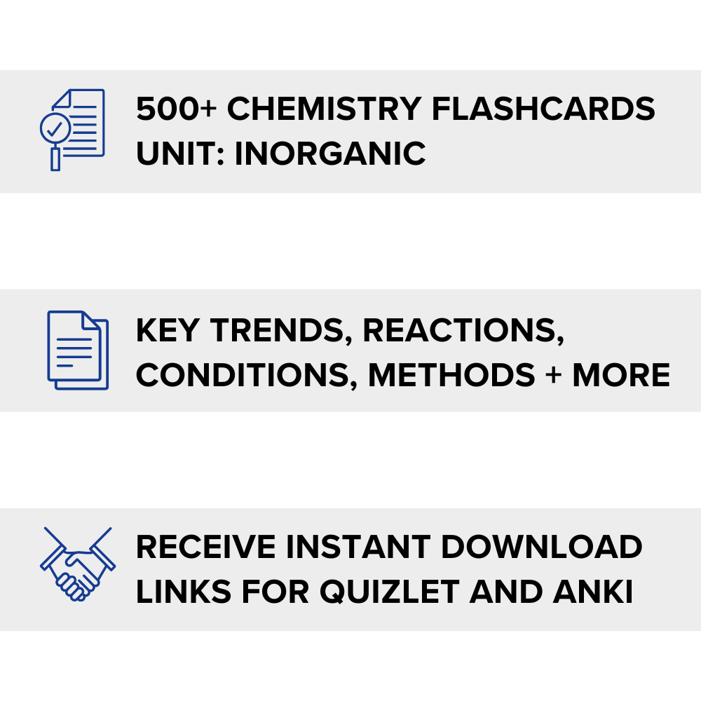 AQA A-level Chemistry Flashcards (Inorganic)