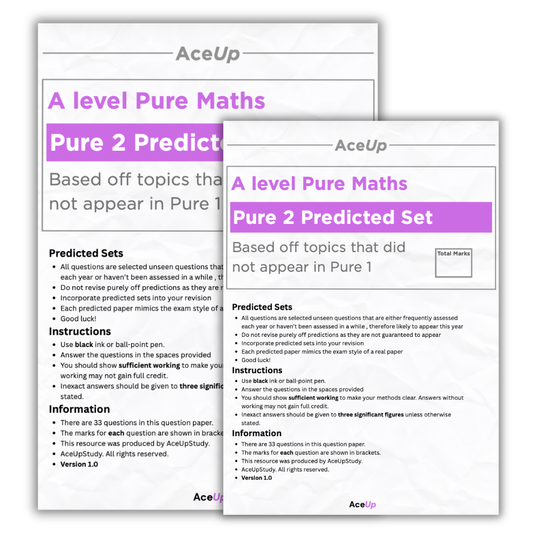 A-level Maths Edexcel Pure Predicted Paper 2