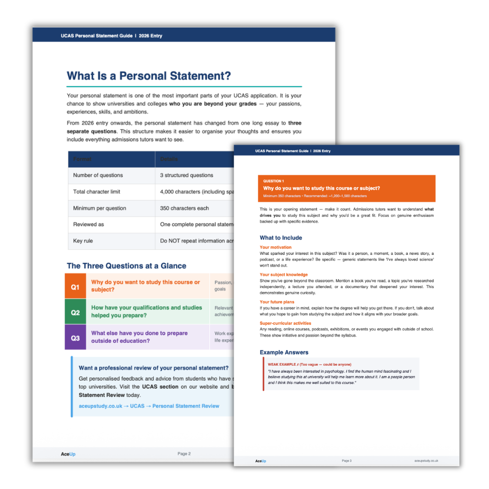 UCAS Personal Statement Guide (FREE)