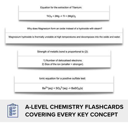 AQA A-level Chemistry Flashcards (Inorganic)