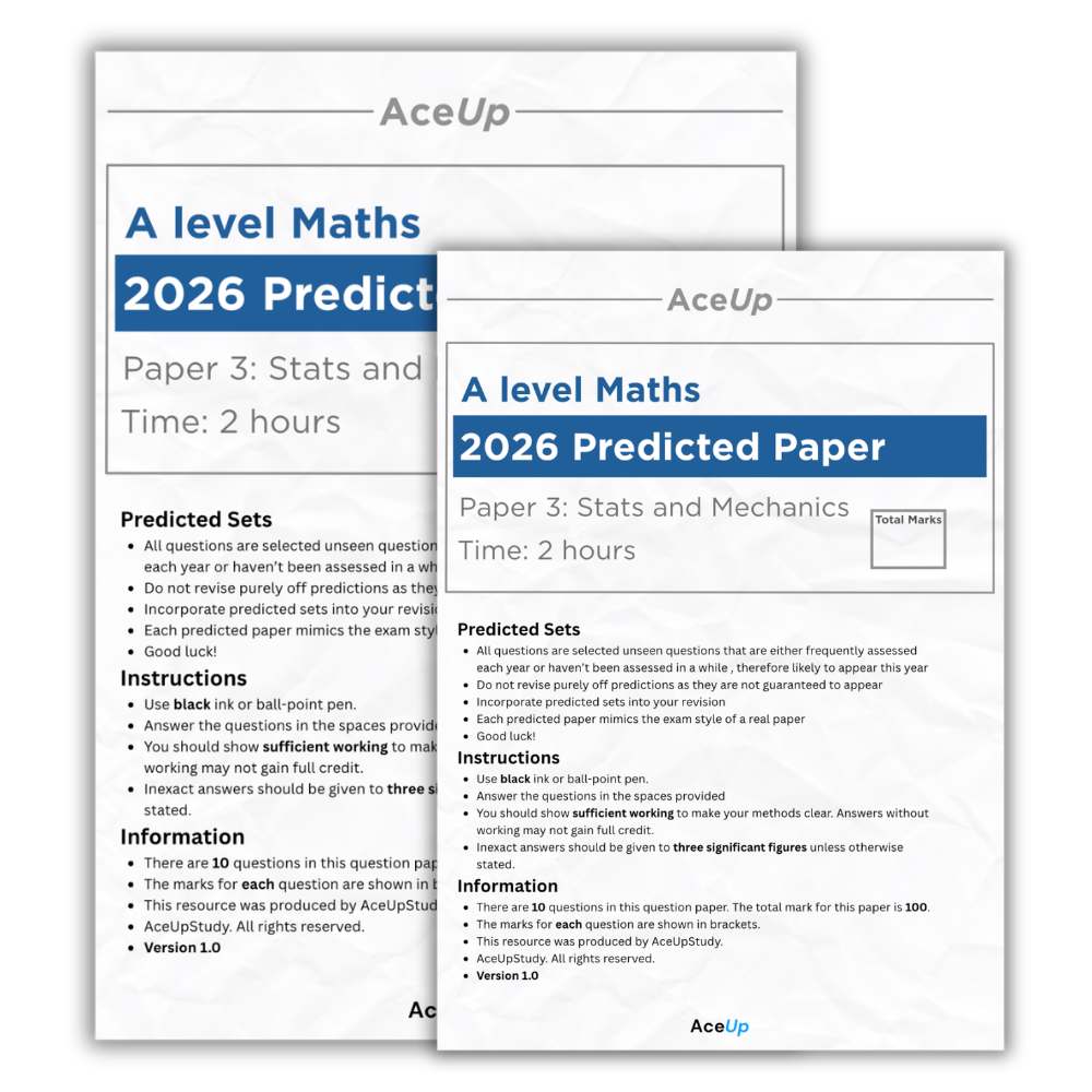 A-Level Edexcel Stats & Mechanics Predicted Paper 3