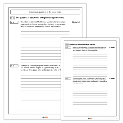 A-level AQA Chemistry Extended Response Exam Pack