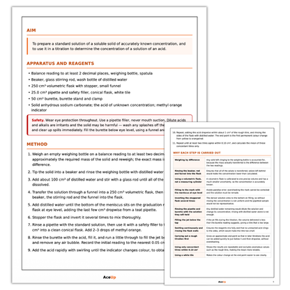 AQA A-Level Chemistry Required Practicals Revision & Exam Pack