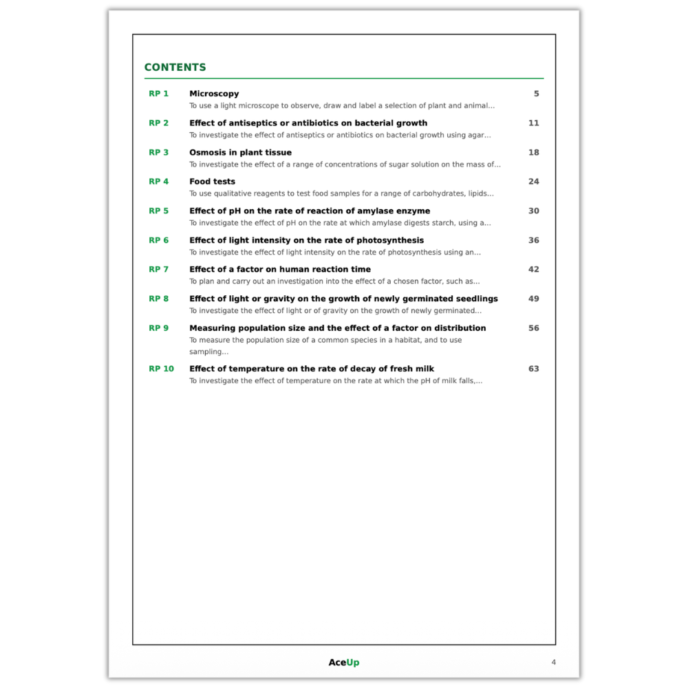 AQA GCSE Biology Required Practicals Revision & Exam Pack
