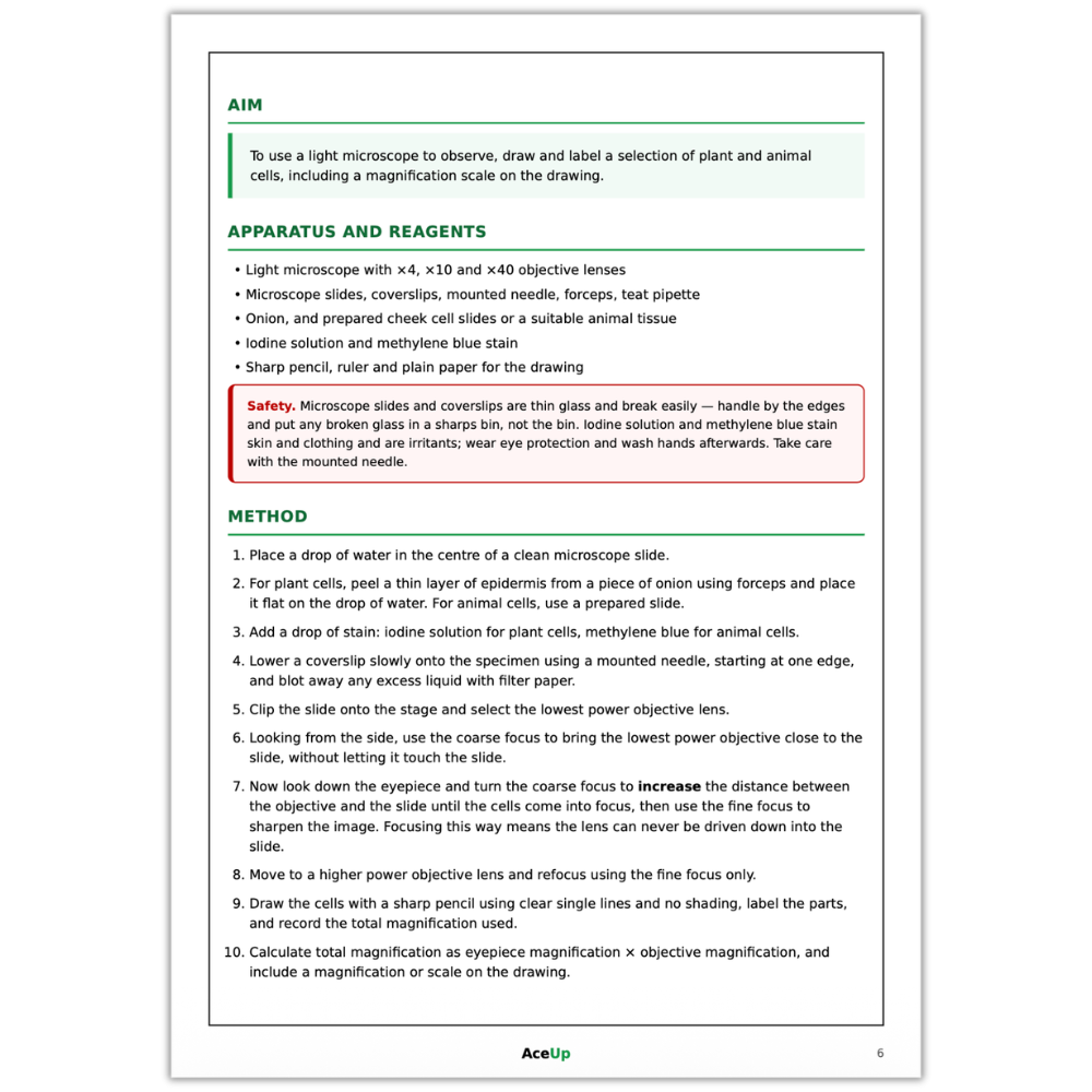 AQA GCSE Biology Required Practicals Revision & Exam Pack