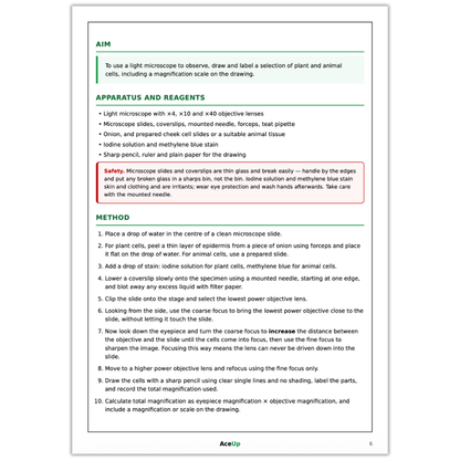 AQA GCSE Biology Required Practicals Revision & Exam Pack