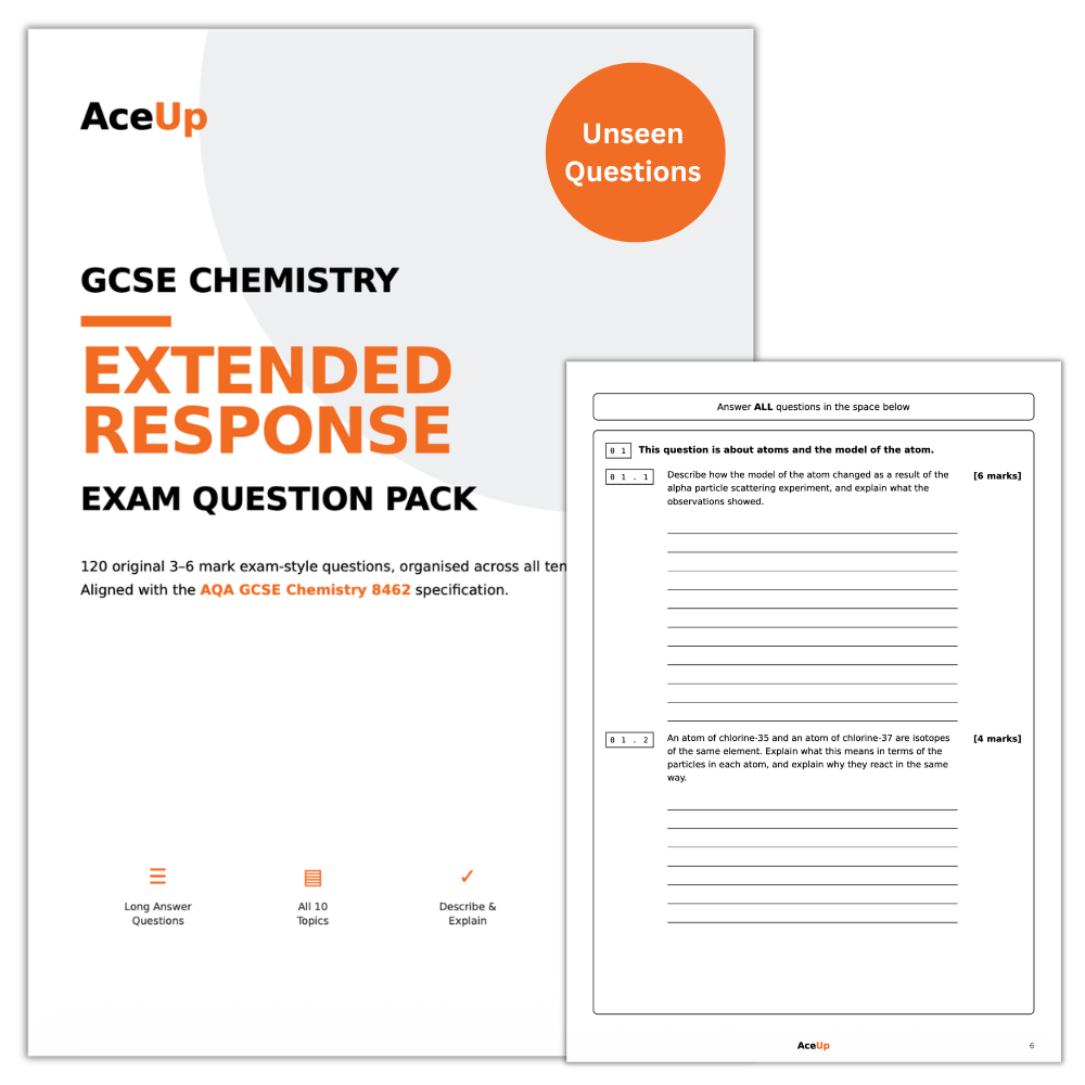 AQA GCSE Chemistry Extended Response Question Pack