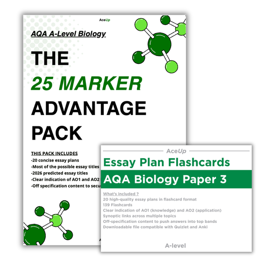 A-Level Biology Ultimate Essay Pack + Flashcards (BUNDLE)