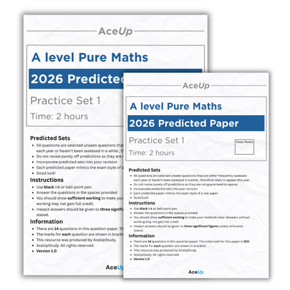 A-Level Edexcel Pure Maths Predicted Paper 1