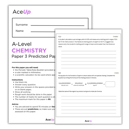 AQA A-level Chemistry Predicted Paper 3