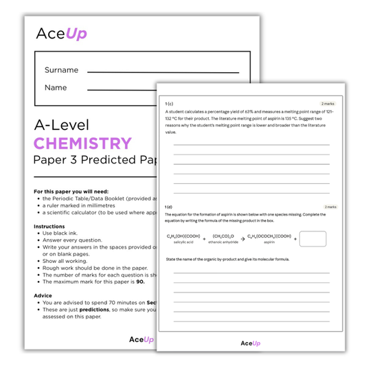 AQA A-level Chemistry Predicted Paper 3