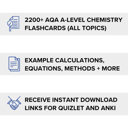 A-level Biology & Chemistry Flashcards (BUNDLE)