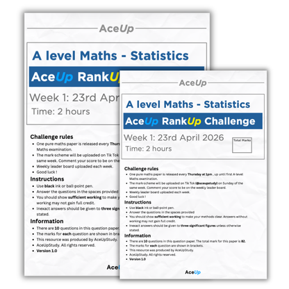 AceUp RankUp Challenge: Statistics Week 1