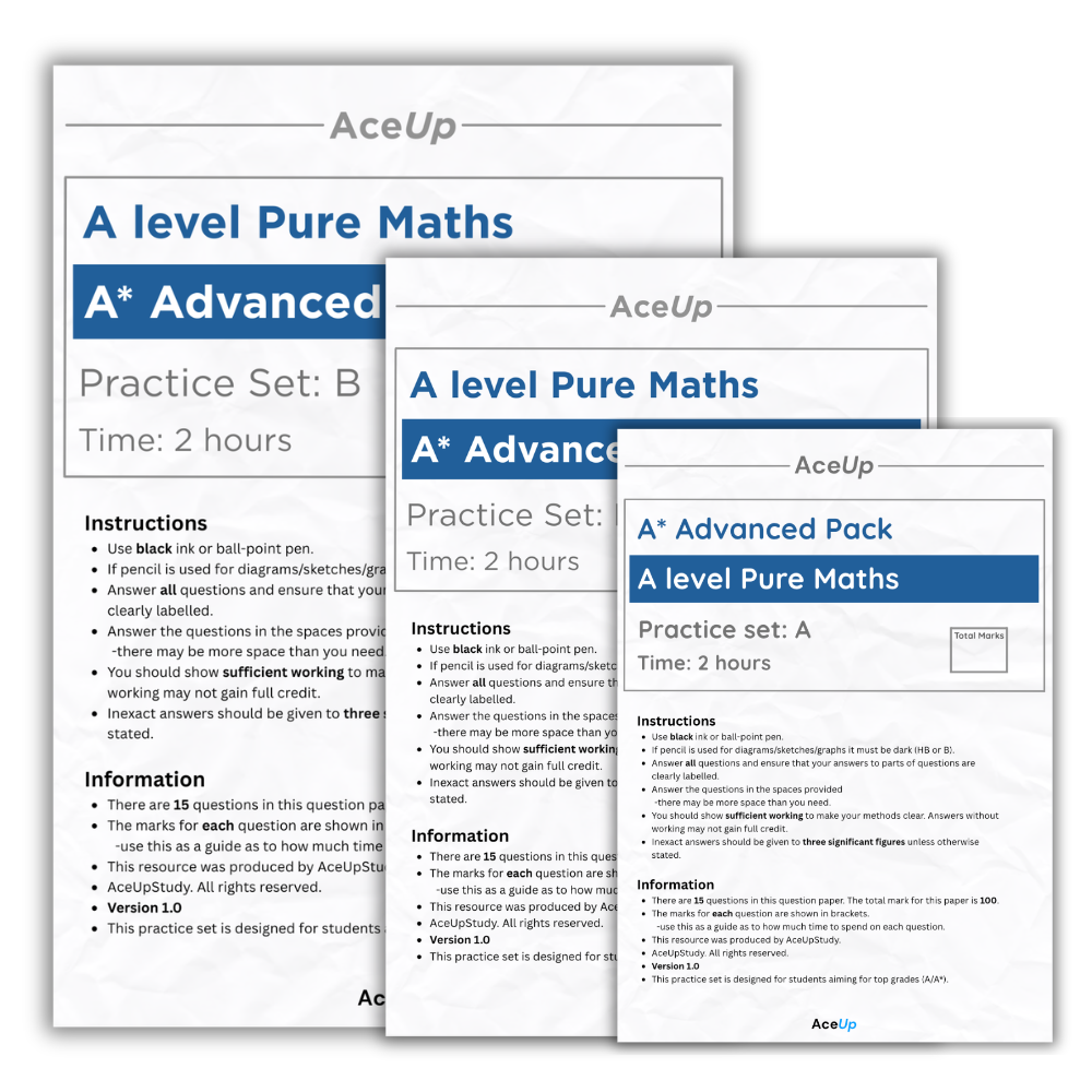 A-Level Edexcel Maths (BUNDLE) - Aiming for A* Exam Packs – AceUpStudy