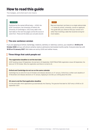 2027 Entry: UCAS, Medicine & Oxbridge Applications Guide preview page 2