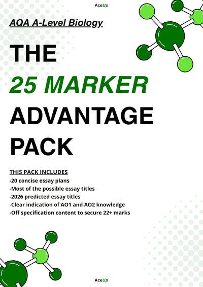 A-level Biology 25 Marker Essay Pack page 1