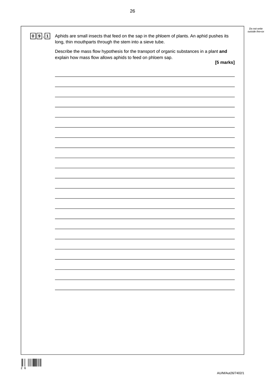A-Level Biology · Paper 1 locked page