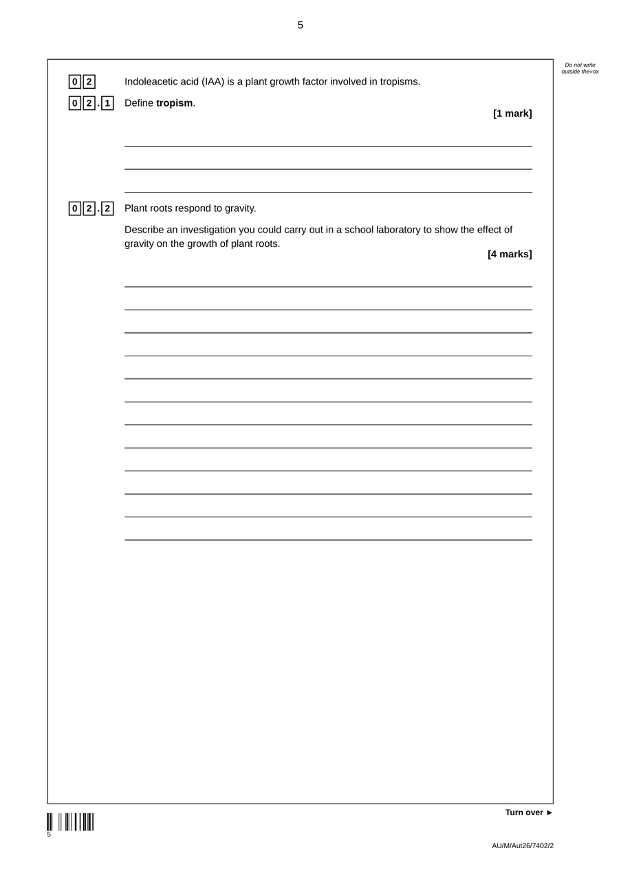 A-Level Biology · Paper 2 page 4