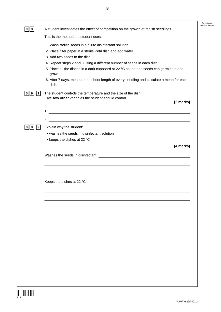 A-Level Biology · Paper 2 locked page