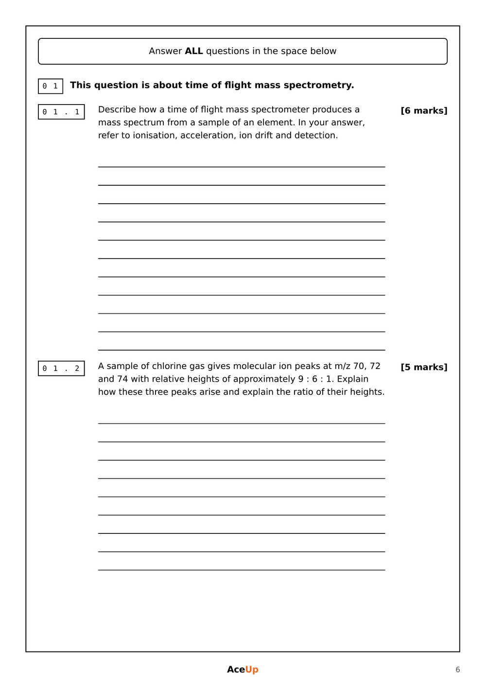 A-level AQA Chemistry Extended Response Exam Pack preview page 4