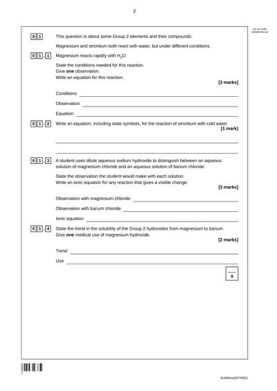 A-level AQA Chemistry Mock Paper 1 (2026/27) preview page 2