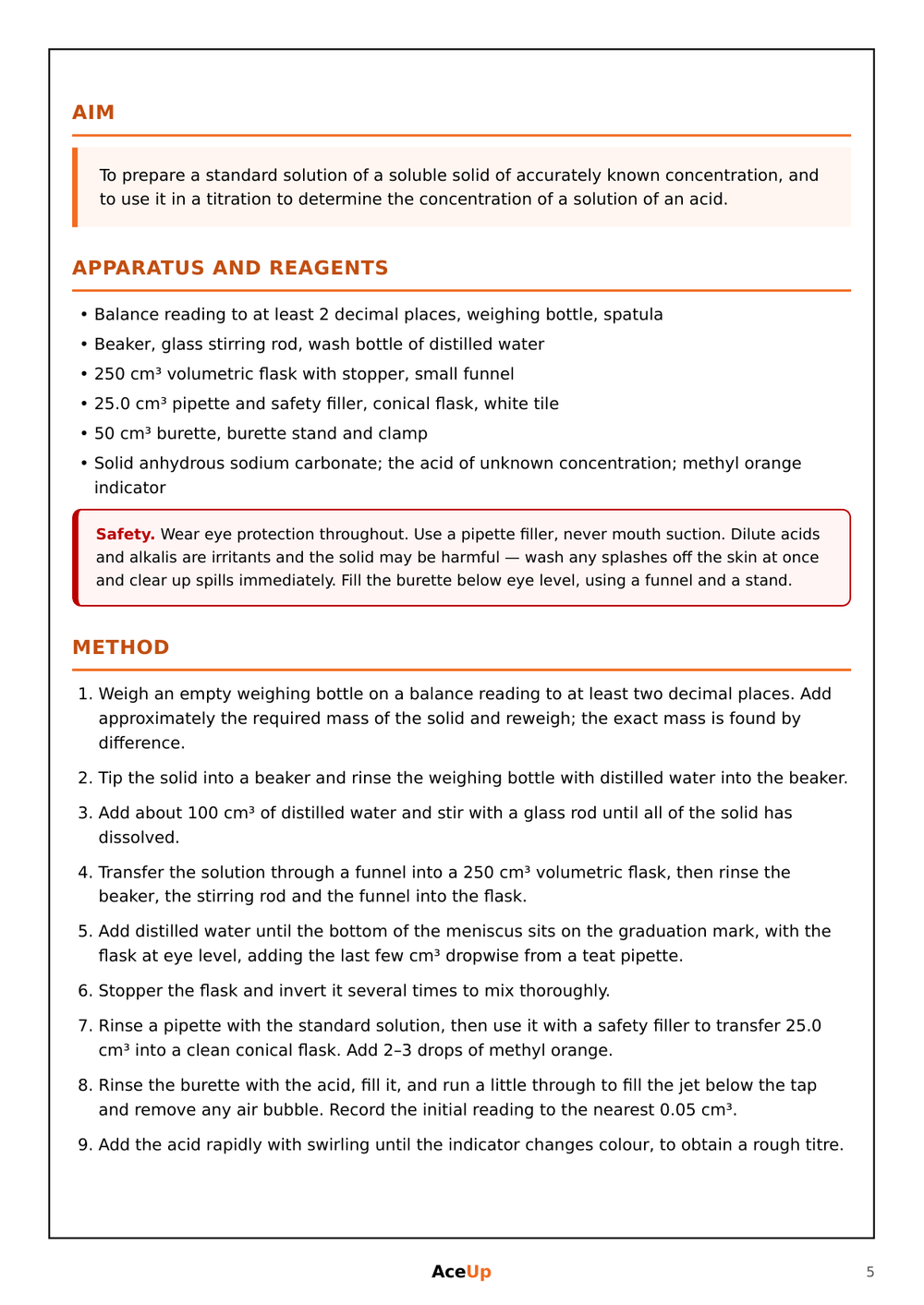 AQA A-Level Chemistry Required Practicals Revision & Exam Pack preview page 4