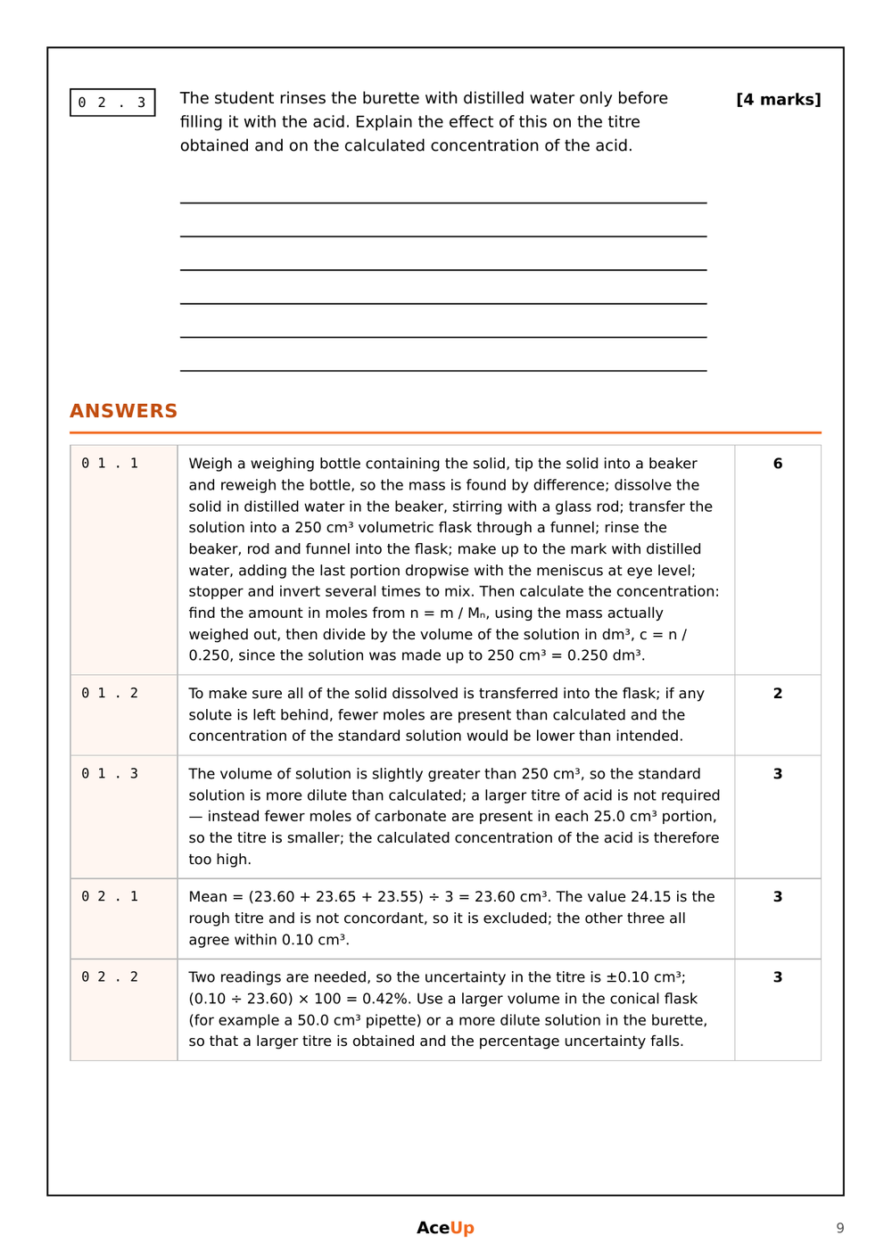 AQA A-Level Chemistry Required Practicals Revision & Exam Pack preview page 6