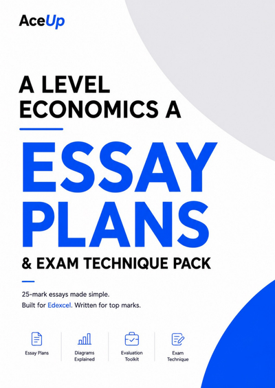 A-Level Economics Essay Plans & Exam Technique Pack preview page 1