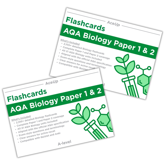 A-level Biology Flashcards Paper 1 & 2 (AQA)