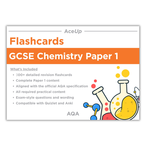 AQA GCSE Chemistry Triple Science Higher Flashcards – Paper 1